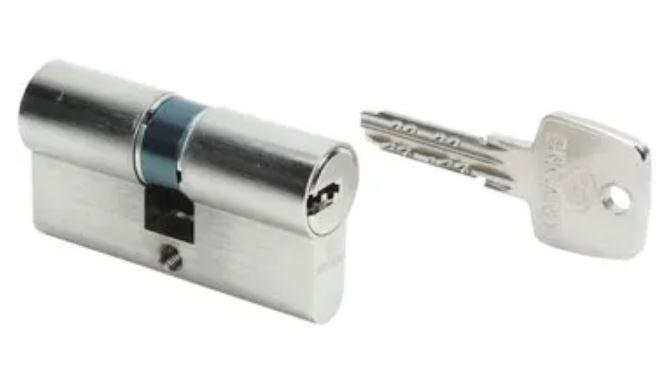 Cylindre double entrée serial nickelé a2p* longueur 70=30+40mm série 8161 - BRICARD - 4315820 - 514662_0