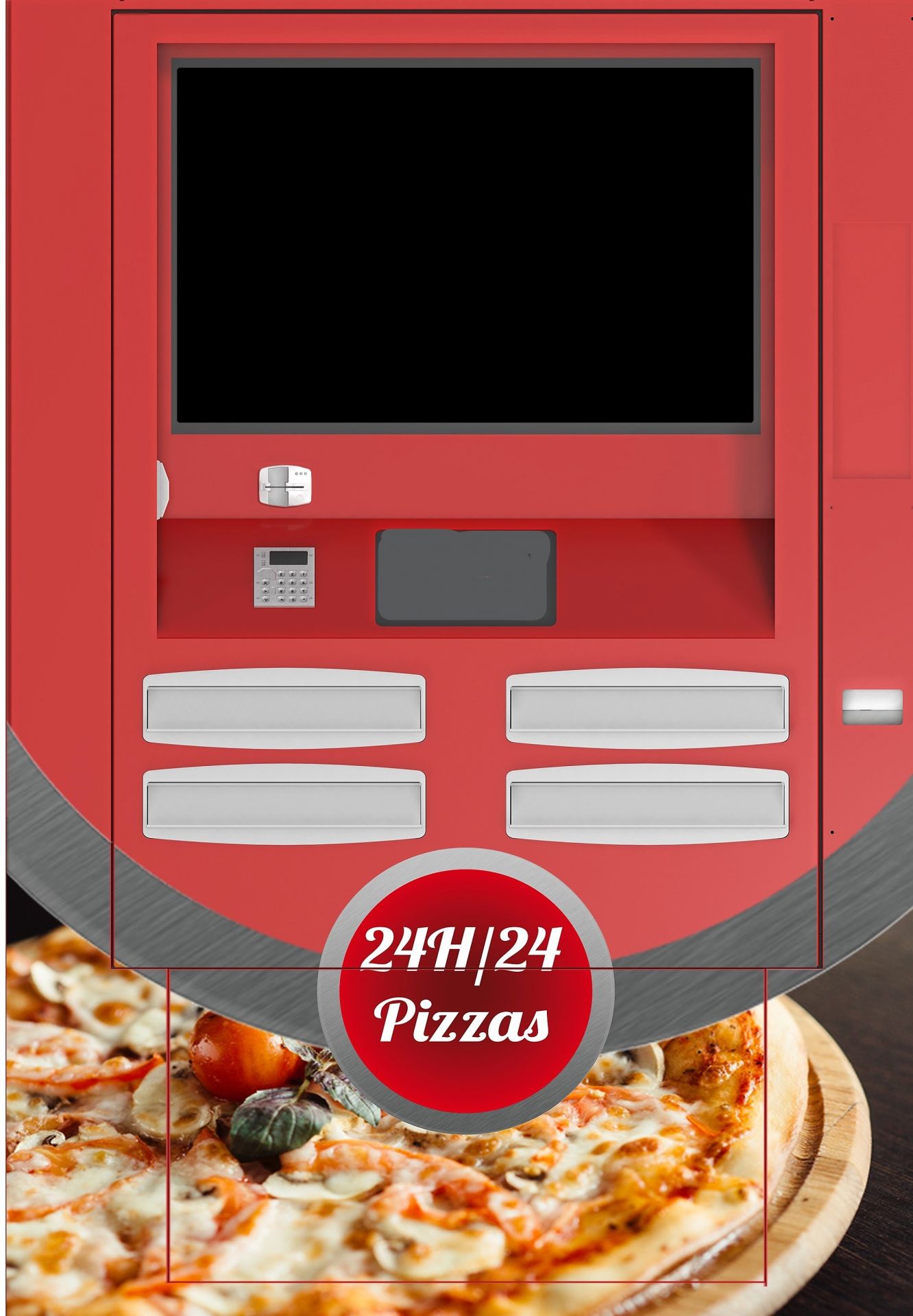 Distributeur automatique de pizzas multi quatro 4 fours, 4 choix, 64 pizzas_0