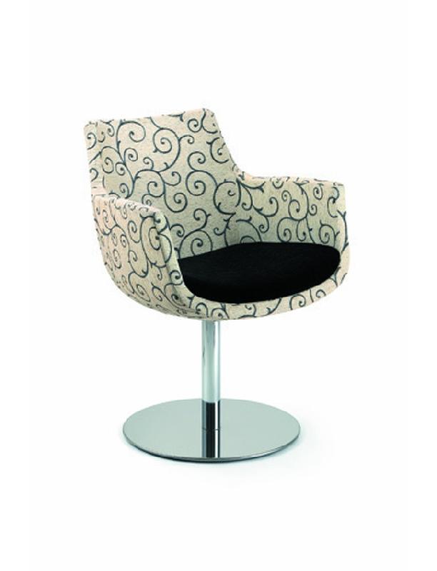 Fauteuil Kala - piètement central tournant - chaise de restaurant_0