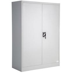 Helloshop26 - Armoire de bureau verrouillable dotée de 3 étagères meuble 4 niveaux gris 08_0000381 - 3000090621533_0