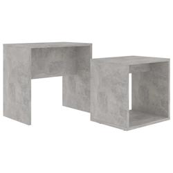 Helloshop26 - Ensemble de table basse 48 x 30 x 45 cm bois ingénierie gris 02_0042105 - 3000213665024_0
