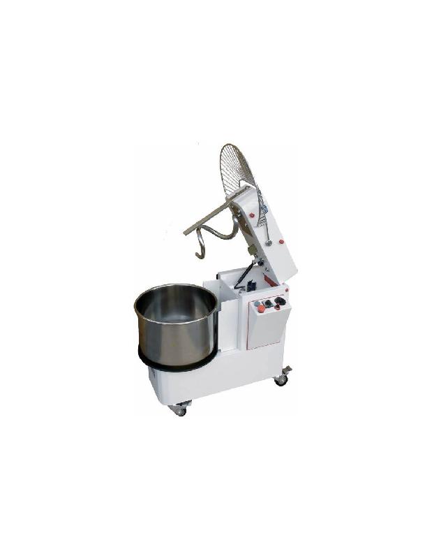 Pétrin professionnel à spirale - cuve extractible et tête relevable - Pizza Group IR42VS_0