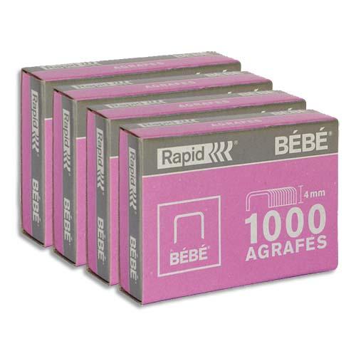 Agrafes Bebe Boîte De 1000 Agrafes Bébé RAPID - Cuivrées - Type 8/4 Eau Demineralisee 5l