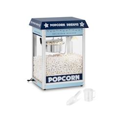 Royal Catering Machine À Popcorn Professionnelle (1 500 W, 220-270 °C, 5-6 kg/h, Éclairage, Coloris Bleu) Rétro Appareil Professionnel Sucré Cara_0