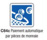 Panneau routier de signalisation d'indication - Type C64c - Paiement automatique par pièces de monnaie_0