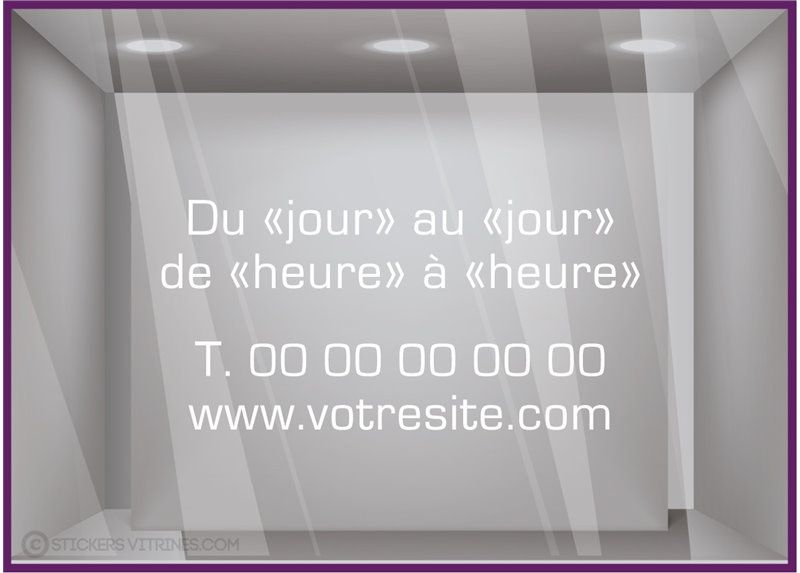 Sv207\l25 x h12\r031 - adhésif pour vitrine personnalisable - stickers vitrines - dimensions 25 x 12 cm_0