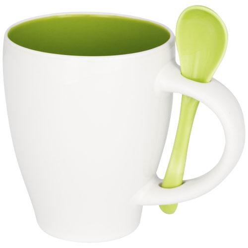 Tasse Nadu avec cuillère - 250ml - Design tendance en céramique colorée_0