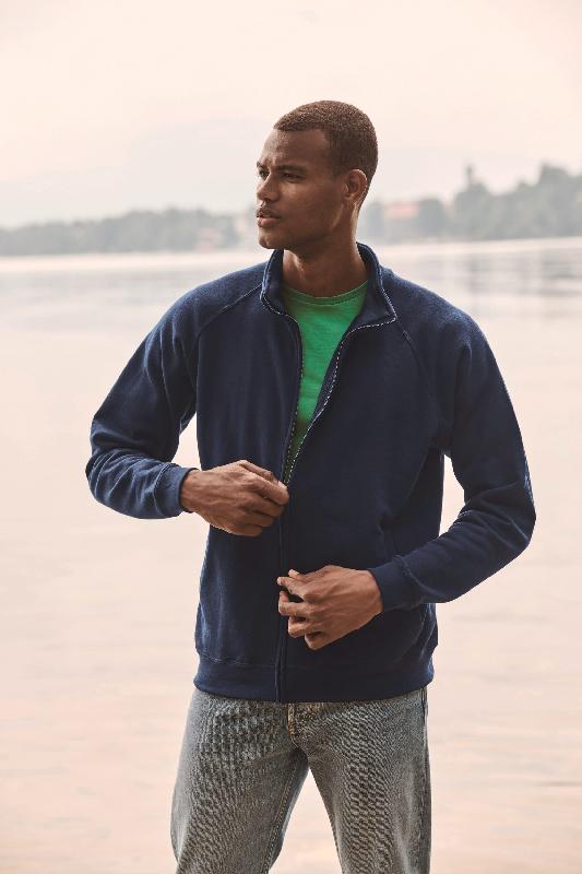 Veste homme molleton zippée Classic (62-230-0) - Réf : SC62230 - Fruit of the Loom - 260 g/m² - Taille 3XL - Couleurs Black et Deep Navy_0