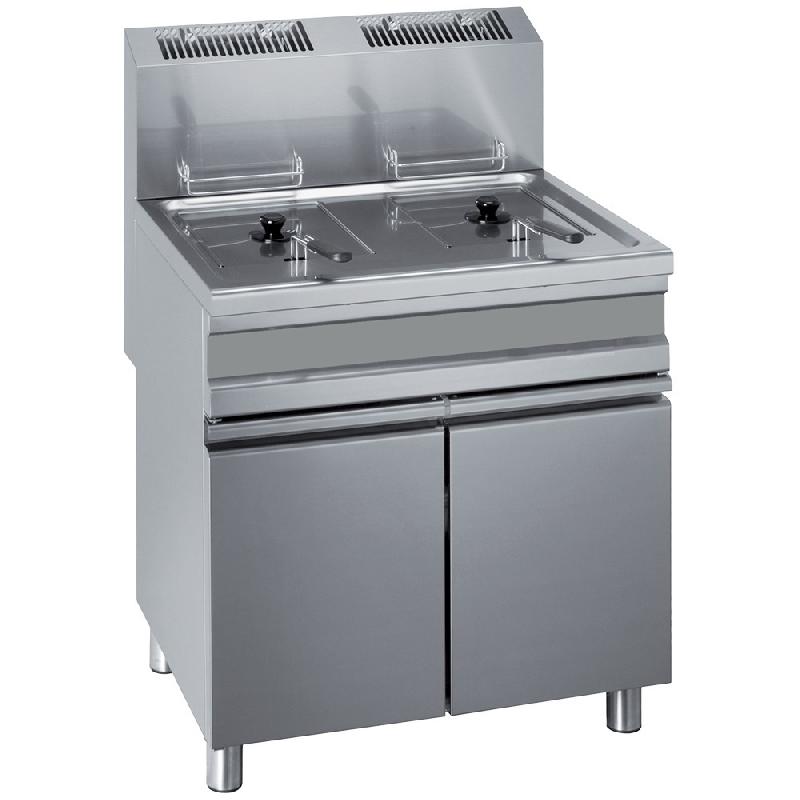 Friteuse gaz 2 cuves 15 litres sur armoire_0