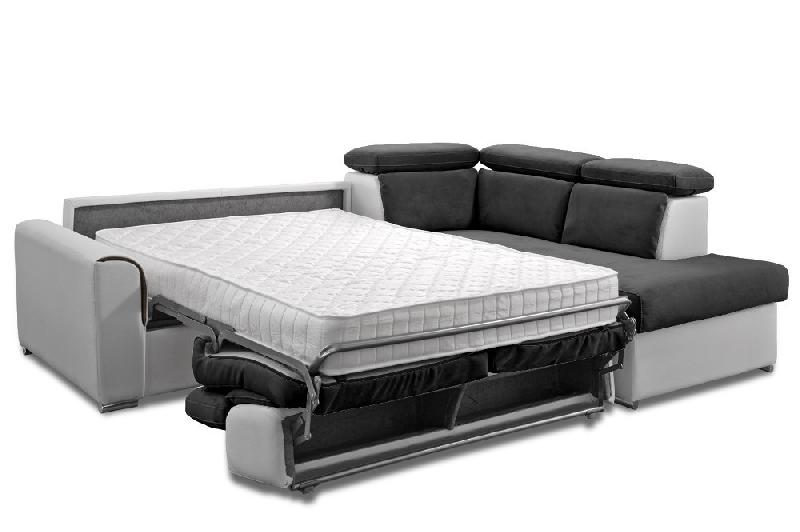 Canapé d'angle péninsule droite rapido imola matelas 18cm couchage 160cm