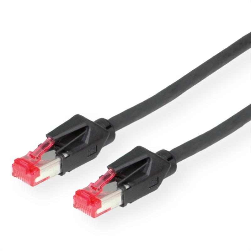 Cordon DRAKA Cat.6 (Classe E) S/FTP H, noir, 2 m_0