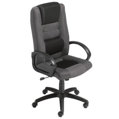 Fauteuil direction CAPITAL CONFORT Tissu rembourré  Hauteur dossier 74 cm Gris / Noir_0