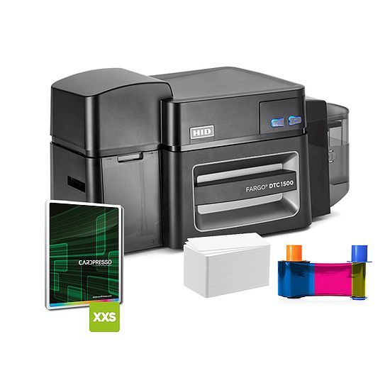 Pack complet d'imprimante à carte - HID Fargo DTC1500 double Face_0