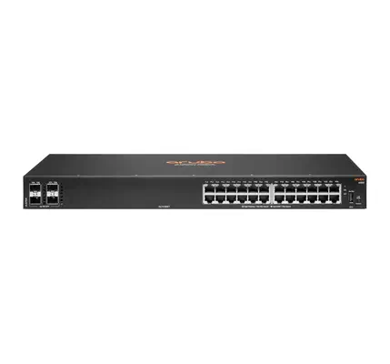 HPE Aruba Networking 6100 24G 4SFP+ Géré L3 Gigabit Ethernet (10/100/1000) 1U Noir_0