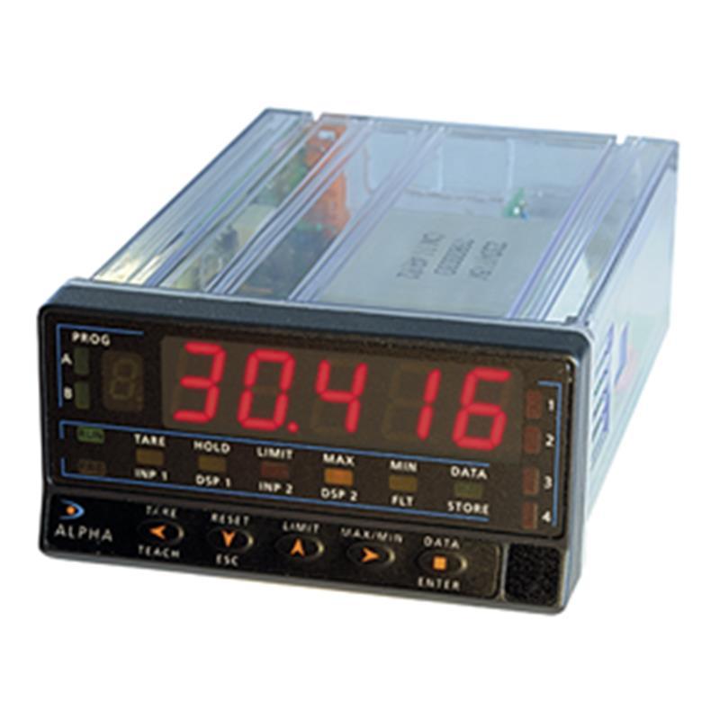 Indicateur de tableau Alpha-D (série Kosmos) - Tachymètre, chronomètre, compteur batch et totalisateur - Format 96x48x120 mm_0