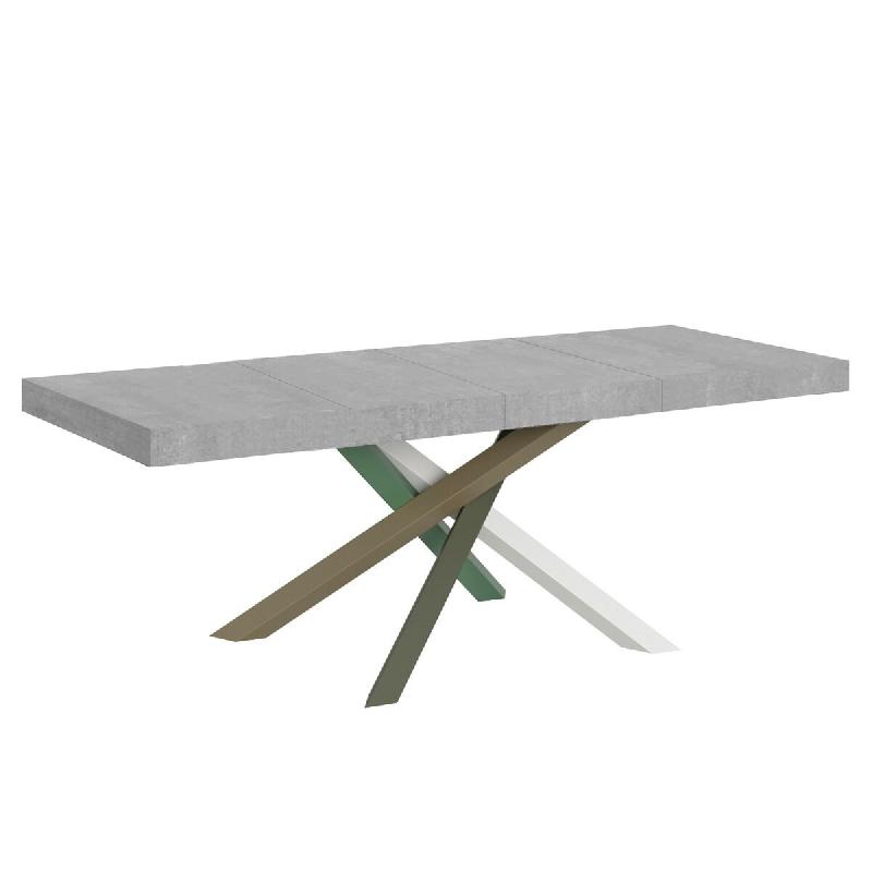 Itamoby Table Extensible 180/440X90 Cm Volantis Premium Pieds Béton Multicolore 4/A - gris VE180PRE4A440-CM_0