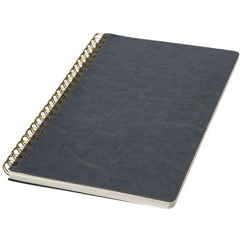 Journal A5 aspect cuir Spiraly - cuir de vachette PU Thermo - 96 feuilles lignées 70g/m²_0
