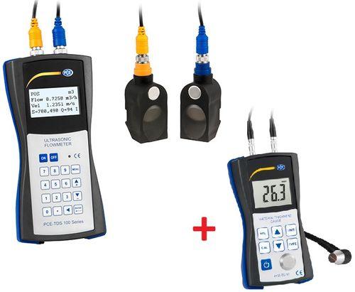 Kit mesureur de débit de fluides à ultrasons - pour tuyaux de 50 à 700mm + mesureur d - PCETDS100H-TG50_0