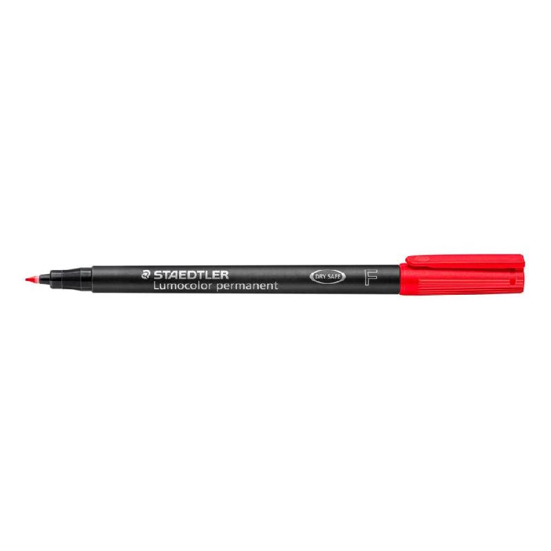 MARQUEUR PERMANENT STAEDTLER LUMOCOLOR POINTE OGIVE FINE - ROUGE - LOT DE 2