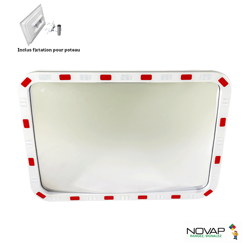 Miroir de sécurité pour voie privée - 800 x 600 mm - 6101536_0