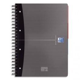 OXFORD CAHIER RELIURE SPIRALE 24,5 X 31,5 CM 240 PAGES PETITS CARREAUX COUVERTURE RIGIDE OXFORD OFFICE