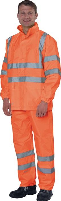 Pantalon de pluie de signalisation taille XL orange 100 % PES PREVENT_0