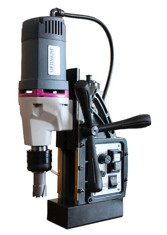 Perceuse magnétique haute performance jusque ø 50x50 mm Weldon 19 mm 1,7 kW aimant 15600 N vitesse variable Optidrill DM50V 230V_0