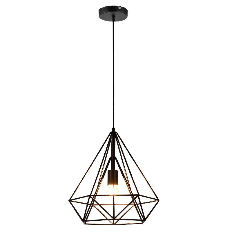 Plafonnier lampe de plafond éclairage de plafond led suspension design vintage métal noir hauteur : env. 200 cm douille : 1 x e27 03_0003213
