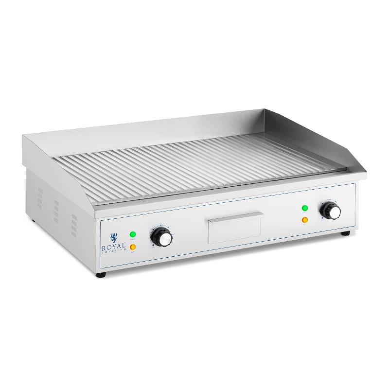 Plancha électrique professionnelle rainurée 700x400 mm - 4 400 W - Royal Catering_0