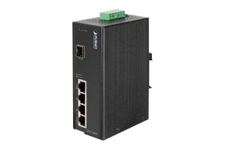 Commutateur industriel PLANET SW 4 ports PoE 10/100 + Fibre SFP 100FX - Résistant de -45°C à +75°C_0