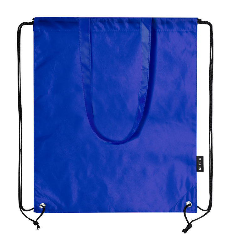 Sac piscine en polyester RPET - anses longues - labellisé RPET - couleur bleue_0