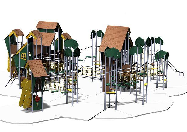 Structure de jeux terra accrobatique 6 tours - te62101i - pour enfants 7+ ans_0