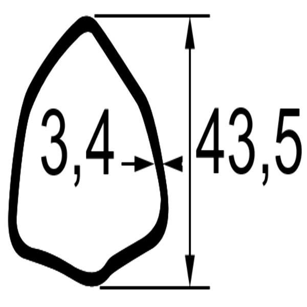 TUBE 1,50M EXTERIEUR 43,5X3,4 (303) BYPY