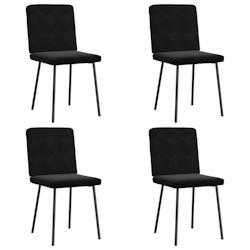 VidaXL Chaises à Manger Lot De 4 Noir Velours - noir 8721158567376_0