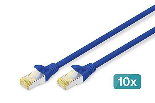 DIGITUS DK-1644-A-020-B-10 - Câble réseau RJ-45 Cat6a 2 m - Blindage S/FTP, bleu, mâle/mâle_0