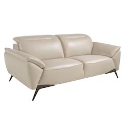AC ANGEL CERDA Angel Cerdá Canapé 2 places en cuir taupe 6131C 191 x 107 x 102 - gris fourrure 8435631020981_0