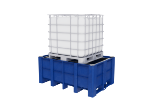Bac de rétention - GRV / IBC avec support acier galvanisé - 1760x1200x740 mm - 1100 litres_0
