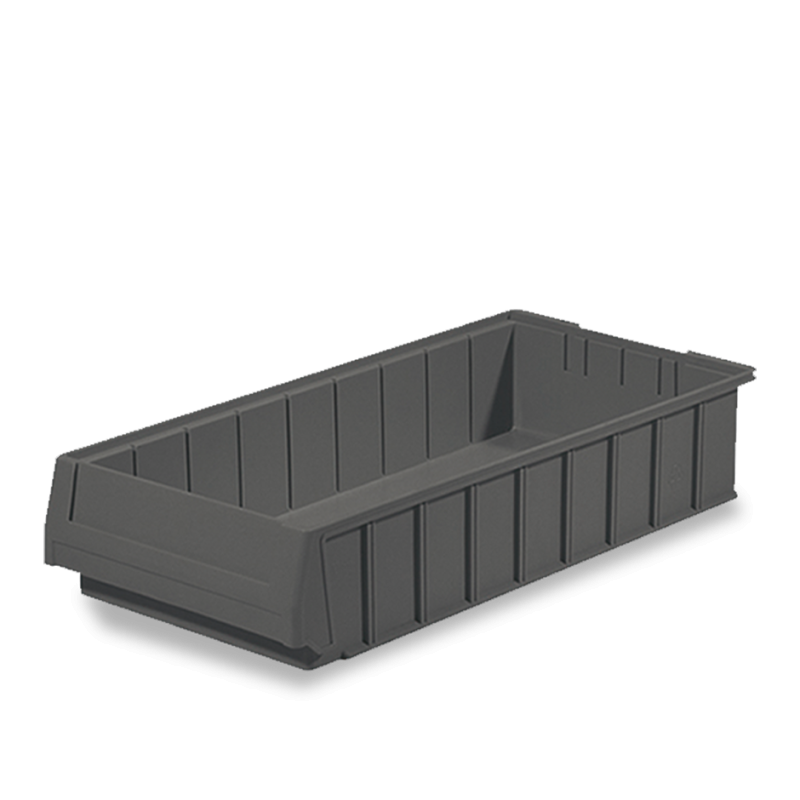 Bac divisible 9 L - 500x240x100 mm - Plastique gerbable avec séparateurs et porte-étiquette_0