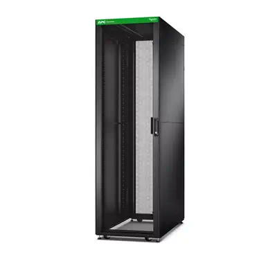Baie EasyRack 600mm/42U/1200mm avec toit, panneau latéral, roulettes, noir_0