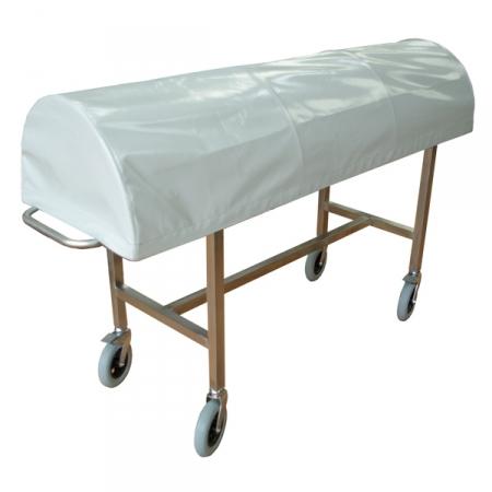 Chariot de dissimulation et de transfert - inox AISI 304L - plateau fixe - roues pivotantes avec freins - charge 200 kg_0