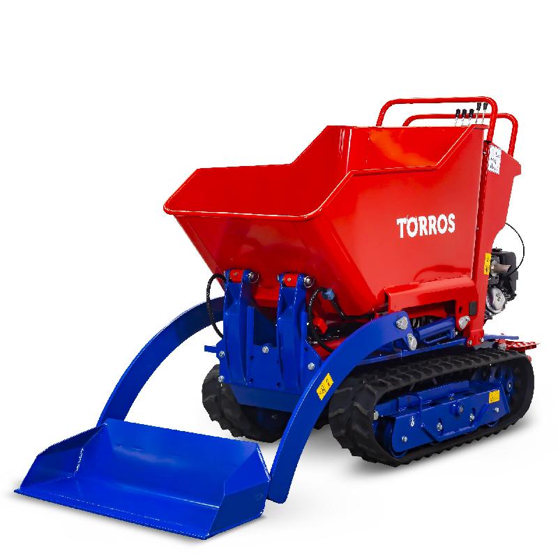 Minidumper hydrostatique à chenilles avec pelle 60KG benne basculante 800KG Moteur Honda 9CH Torros HRD800HS_0