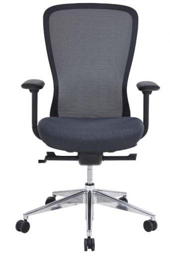 Fauteuil bureautique synchrone blocable 4 positions - Référence 6390 FR191 - Translation d'assise - Accoudoirs 4D - Dossier filet noir_0