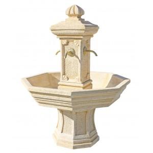 Fontaine adonis ocre en pierre reconstituée, h 155cm framusa - 253035-ocre-sans décor_0