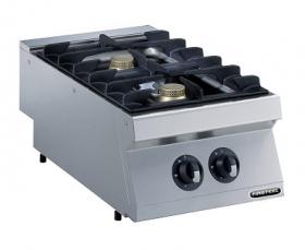 Fourneau top 2 feux gaz, module de 400 mm de large, gamme 700 firsteel - 373000_0