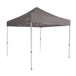 FRANCE BARNUMS Tente pliante 3x3m - Acier 45mm/Polyester 380g - Norme M2 - Taupe - Hauteur réglable - Montage facile_0
