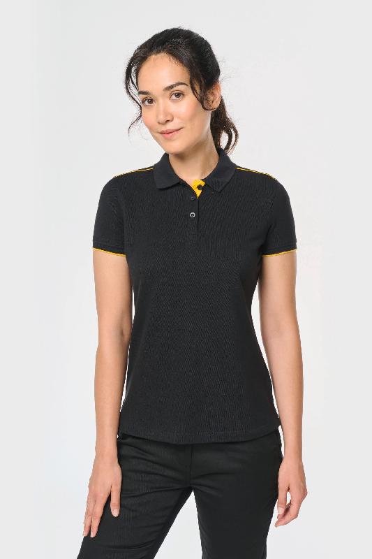 Polo Day To Day contrasté manches courtes femme - Réf: WK271 - 65% polyester / 35% coton - Lavable à 60°C_0
