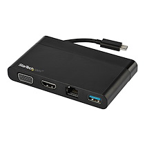 STARTECH.COM ADAPTATEUR MULTIPORT AV NUMÉRIQUE AVEC SORTIES VIDÉO HDMI ET VGA - USB-A (DKT30CHVCM) - STATION D'ACCUEIL - USB-C - VGA, HDMI - GIGE