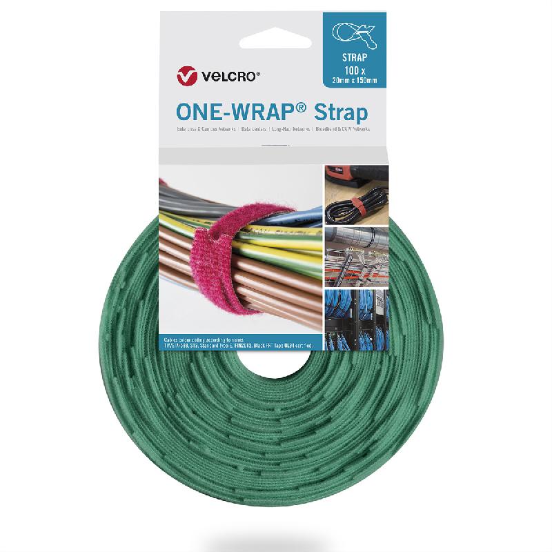 VELCRO® One Wrap® Strap 20mm x 150mm, 100 pièces, vert_0