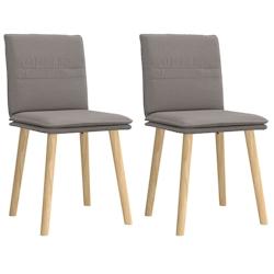 VidaXL Chaises à Manger Lot De 2 Taupe Tissu - gris 4101261_0