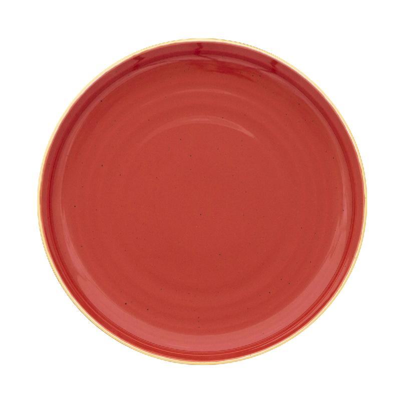 ASSIETTE COUPE PLATE ROND ROUGE PORCELAINE Ø 17 CM ARTISAN ARIANE
